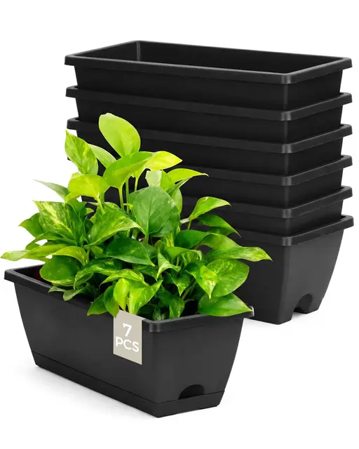 bamworld set 7 jardineras ventana 43 cm
