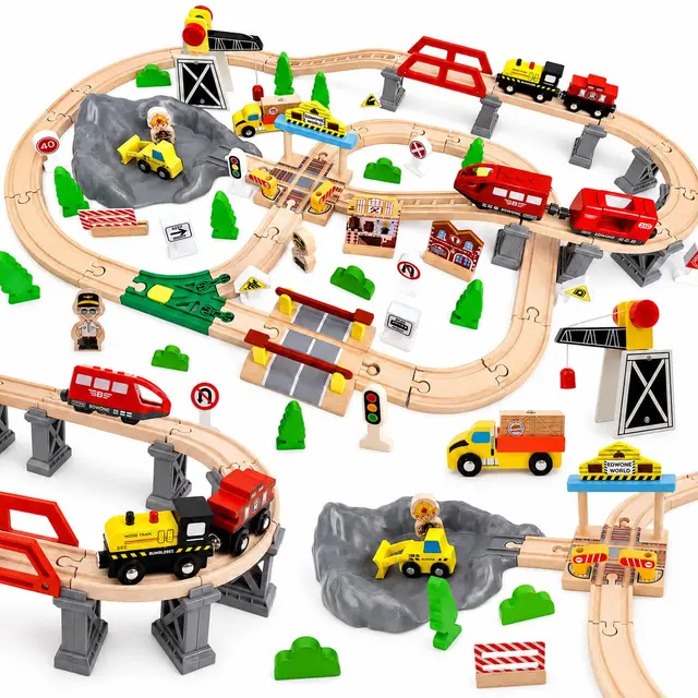 yyswsaky 5008-7 tren de madera 100