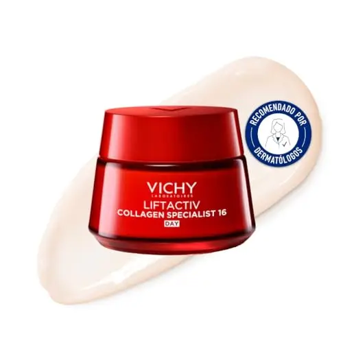 Vichy Crema de Día Antiarrugas, Tratamiento Diario Contra la Pérdida de Colágeno, Con Tres Veces Más Péptidos Pro-Colágeno, Liftactiv Specialist, 50 ml