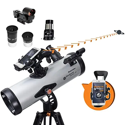 Celestron 22452 StarSense Explore LT114AZ Telescopio Reflector newtoniano, Compatible con Aplicaciones para teléfonos Inteligentes - Compatible con iOS/Android