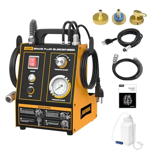 AUTOOL AST605 220V Purgador de Frenos para automóviles, intercambiador de Aceite de Frenos para automóviles con Control de presión/Presión Ajustable (8.7~43.5 PSI) para Todos los vehículos