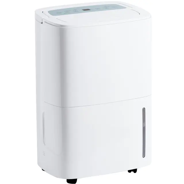 Kalopsia Deshumidificador Portátil 70L/Día: Silencioso 40dB con Hygrostat Digital y Tú Desagüe 2m|Drenaje Continuo|Modos Auto/Temporizador para Sótano/Baño/Habitación hasta 150m²