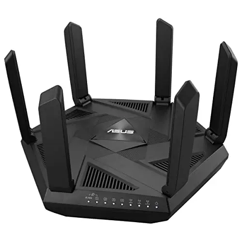 ASUS RT-AXE7800, Router Extensible de Triple Banda, 6GHz, Puerto 2.5G, Seguridad de Red, Instant Guard, Control Parental, VPN integrada, Compatible con AiMesh, Smart Home, SMB, Negro, WiFi 6E