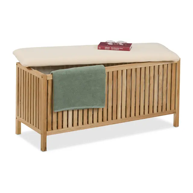 relaxdays arcón ropa sucia 100l con