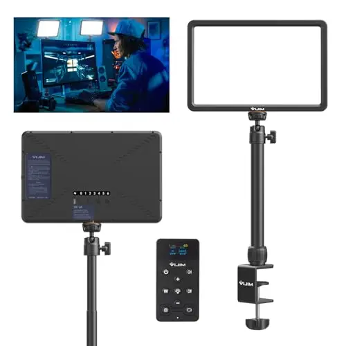 Luz de vídeo LED ULANZI K20 Key Light, Panel LED Profesional para Estudio con 600 lúmenes y 10W, Luz de vídeo de 11" regulable (2500K-9000K), para Youtube/Transmisión en Directo