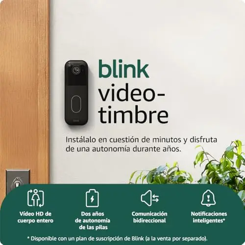 Videotimbre Blink adicional | Vídeo HD de cuerpo entero, autonomía de dos años, configuración sencilla, IP65 | Requiere un módulo de sincronización, no incluido | Negro