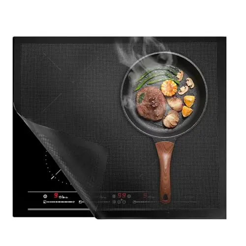 60x52cm Alfombrilla Protectora para Cocina de Inducción Protector Placa Induccion Protector de Placa de Induccion Magnética Estufa de Inducción Esterilla de Silicona