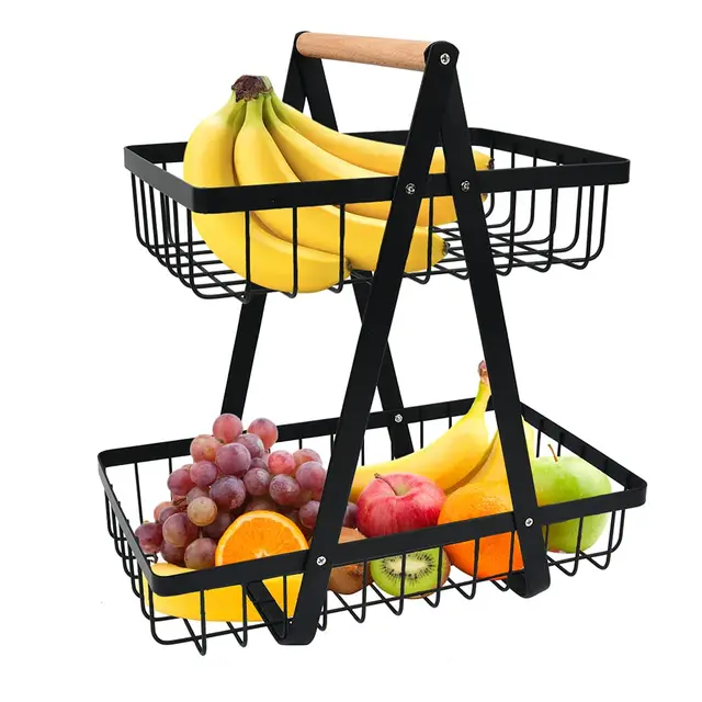doduos frutero 2 pisos acero negro