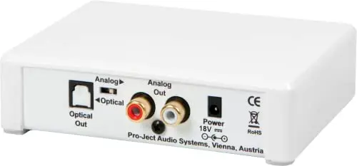 Pro-Ject BT Box E HD - Previo de Phono y Receptor Bluetooth. Color Blanco