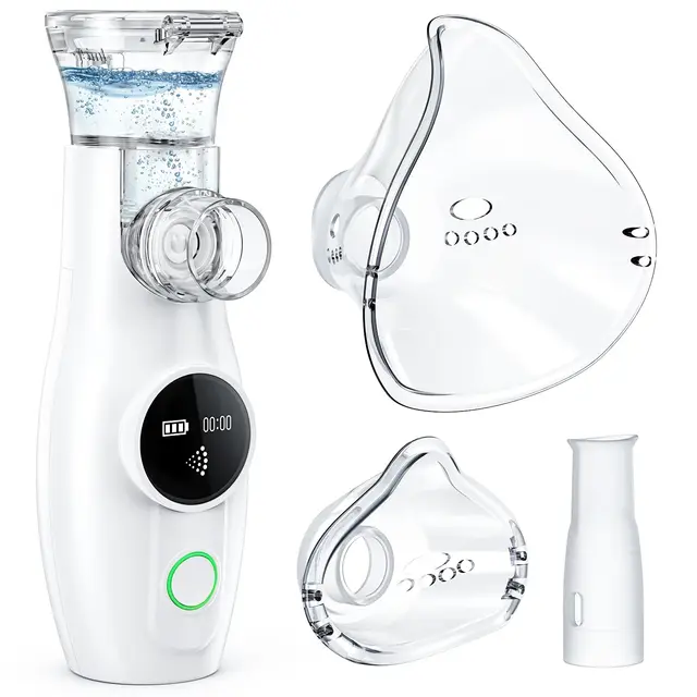 Aerosoles nebulizador para Adultos y Niños,Recargable Nebulizador Portátil Inhalador, Aerosoles Inhalador para uso Doméstico y de Viaje