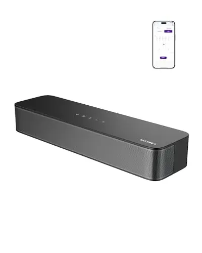 ULTIMEA Barra de Sonido 2.1ch para TV, subwoofer Integrado,132W, Control por App, Barras de Sonido Bluetooth 5.4 VoiceMX,Graves Ajustables,soundbar Todo en uno PC, óptico/AUX, Poseidon M20 Pro