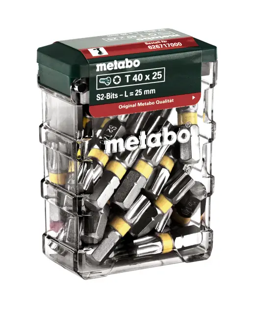 Metabo 626717000 626717000 Estuche puntas de atornillar Torx T40x25 SP 25 piezas Negro
