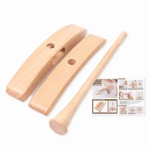 Rueda De Huso Para Hilar - Herramienta Manual Para Hilar,Huso Turco Ergonómico Para Artesanías, Tejido De Lana Y Creación De Hilos