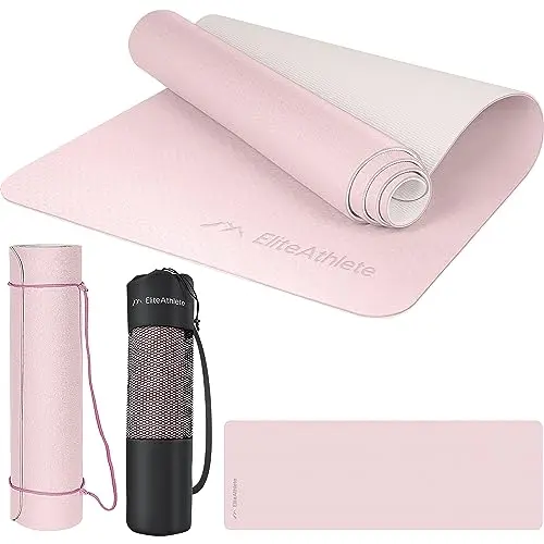 EliteAthlete Esterilla de yoga – Esterilla deportiva – Esterilla de gimnasia acolchada y antideslizante para fitness, pilates – Esterilla de yoga – 183 cm x 61 cm x 0,6 cm – Esterilla de entrenamiento