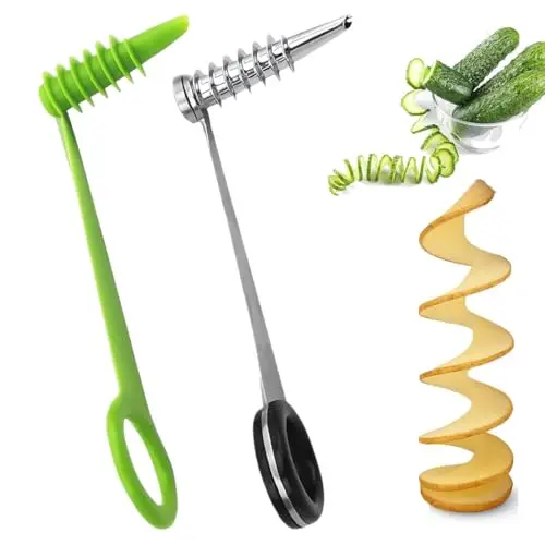UZEYAX Cortador en Espiral de Verduras Manual (Pack 2)