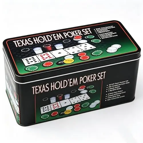 isdi set de póker con caja de metal 200