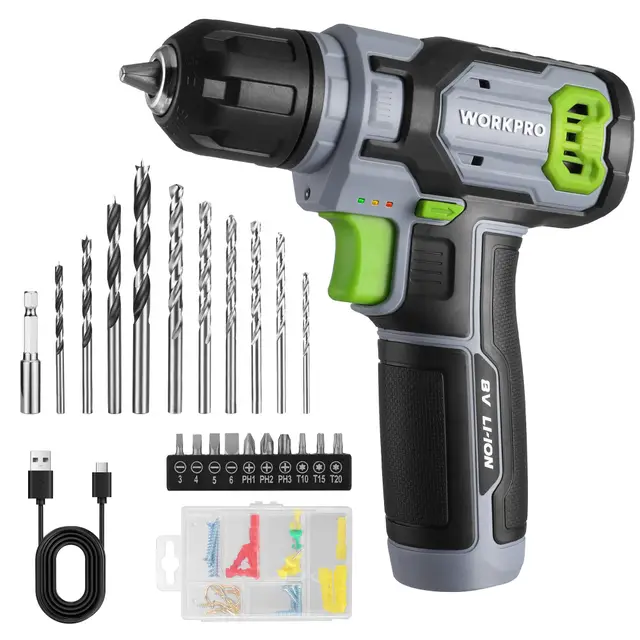 workpro atornillador inalámbrico 8v