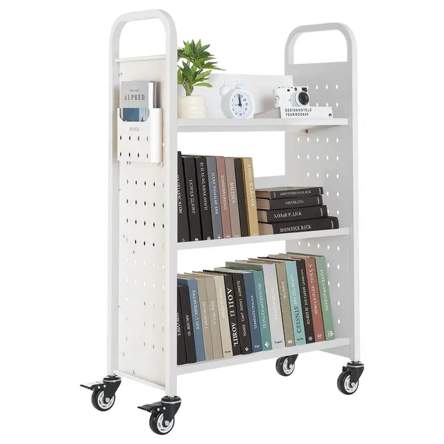 vevor hxtc-3vd carrito libros 3 niveles