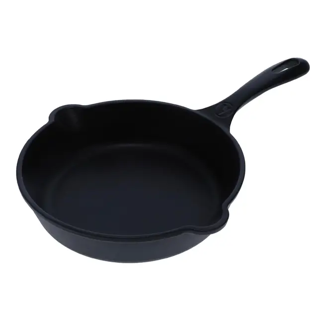 VICTORIA Sartén Hierro Fundido Curado Inducción 20cm, Apta para Fuego, Barbacoa, Horno, Vitrocerámica, Gas, Cast Iron Skillet Curada para Crear Antiadherente Libre de Tóxicos sin PTFE ni PFOA