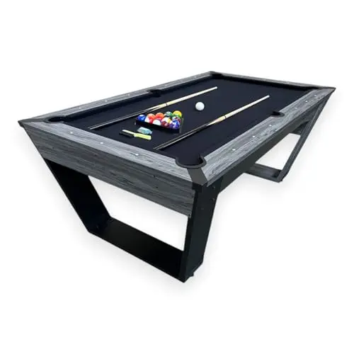 Mesa de billar profesional con accesorios – Mesa de billar para adultos diseño negro – 2,1 m Neptune