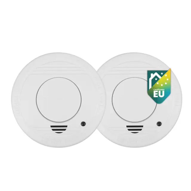 Smartwares RM250/2 10.048.28 Detector de Humo, batería incluida, botón de Prueba, 85 dB