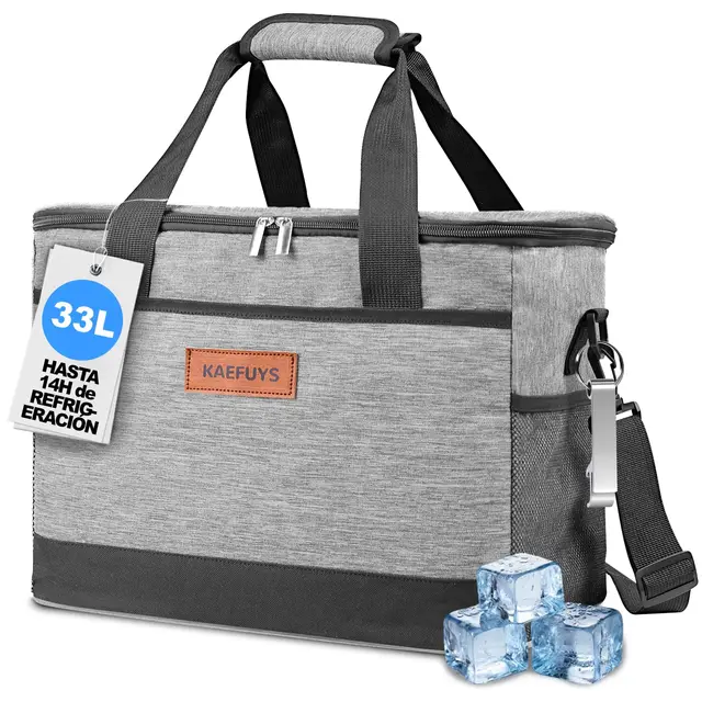 KAEFUYS Bolsa Térmica 33L Bolsa Porta Alimentos Bolsa Isotermica Porta Alimentos Bolsa Comida Trabajo Impermeable Lunch Box para Oficina, Viaje,Pícnic,Colegio,Camping