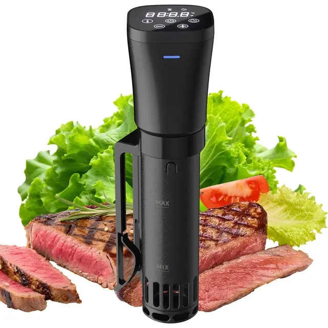 Roner Cocina Baja Temperatura Sous Vide Roner con Función de Reserva 1000W Circulador de Inmersión Termal Temporizador Digital Temperatura Precisa