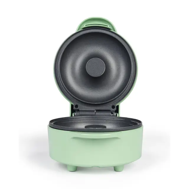 Giles & Posner Doughnut Maker – Máquina de Donuts Grande, Revestimiento Antiadherente Sin PFAS, Fácil de Limpiar, Tamaño de Placa de 12,5 cm, Luces Indicadora