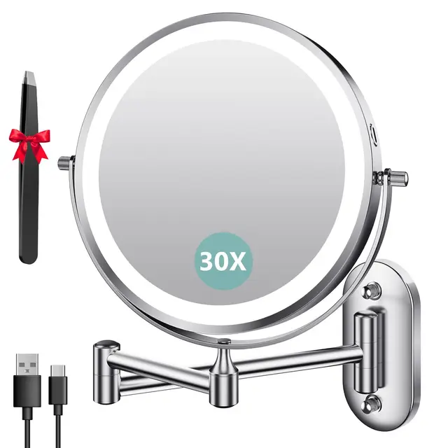auxmir 8" espejo pared recargable