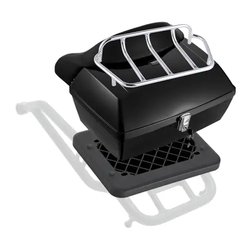 VEVOR Baúl Portacascos Universal para Motos 48 L Baúl de Moto de Material PP Maleta Portacascos Impermeable y Extraíble con Base de Múltiples Orificios Caja para Motocicleta 565 x 500 x 380 mm