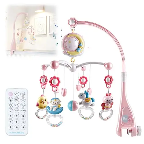 dcceeo móvil cuna musical rosa