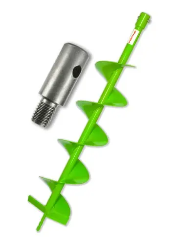 WERHE Barrena para tierra 150 mm con adaptador M14 – Barrena robusta para taladros – Punta de perforación precisa para jardín y pozo – Duradera para profesionales y aficionados al bricolaje