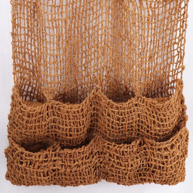 Aquagart 1 Bolsa de Coco para Plantas, Esterilla de Coco para Estanque, Esterilla para Plantar 100 x 100 cm, con 8 Bolsillos para Estanque, 700 g,