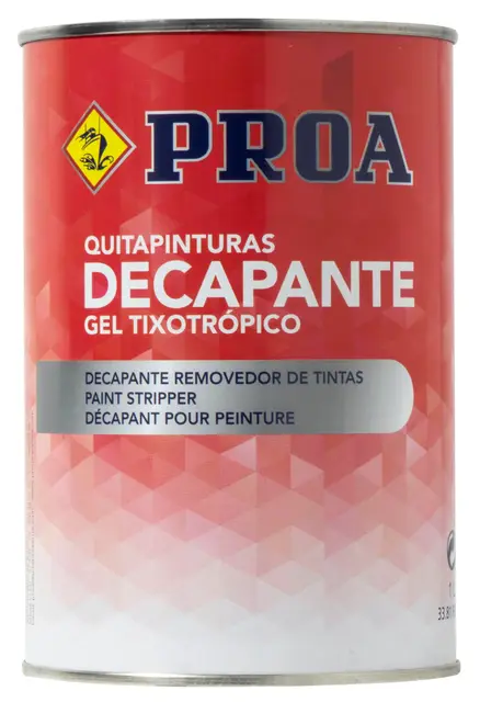 QUITAPINTURAS DECAPANTE EN GEL. Elimina pinturas y barnices sin esfuerzo. PROA 1 LITRO, Incoloro