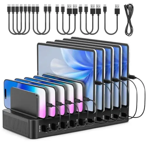 hisuekig estación carga 10 puertos usb
