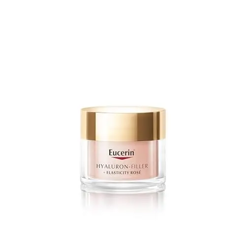 Eucerin Hyaluron-Filler + Elasticity Crema de Día Rosé FPS 30 (50 ml), crema antiedad con tono rosado, fórmula con Thiamidol, Collagen-Elastin Complex y Ácido Hialurónico para todo tipo de pieles