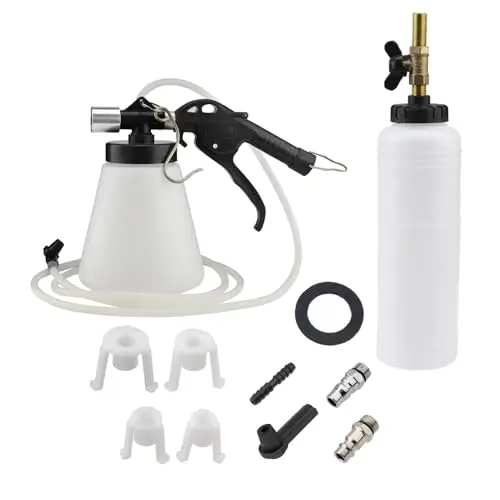 Purgador automático de Frenos de Aire comprimido Dispositivo de Purga de Frenos Freno de Aire Cambiador de líquido de Frenos de Frenos de Aire purgado con Botella de Recarga de 1 litro