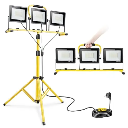 yofuly foco led 3x70w trípode