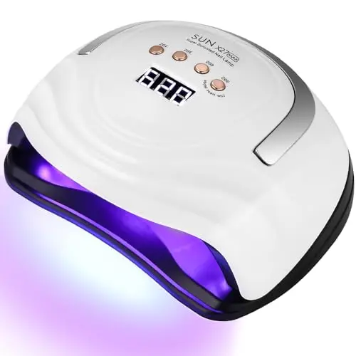 Profesional Lámpara de Uñas UV LED, 380W 81 Lámparas Lámpara Secadora de Uñas Rápido, Curado de Esmalte de Gel con 4 Temporizador y Pantalla LCD Para Manicura/Pedicura Nail Art en el Hogar