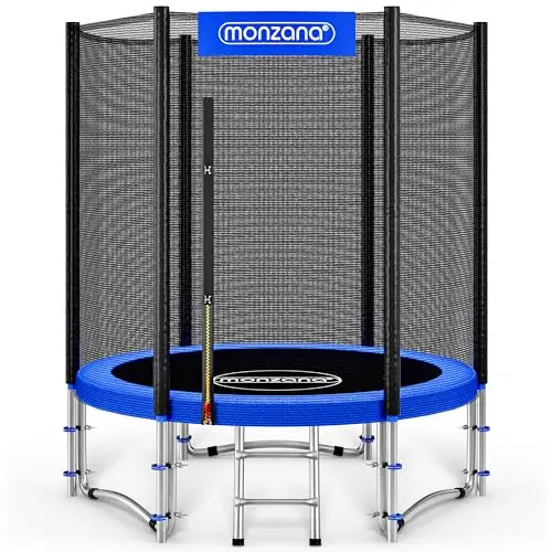Monzana® Trampolin Ø 183/244/305/366/427cm Cama Elástica Jardín Red Seguridad Protectores Bordes Escalera Set Completo