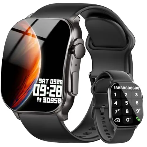Reloj Inteligente Mujer Hombre, 2.01" Curva HD Smartwatch, Llamadas Bluetooth Smart Watch con Pulsómetro/Monitor de Sueño/Podómetro, 110+ Modos Deportivos, IP68 Pulsera Actividad para Android iOS