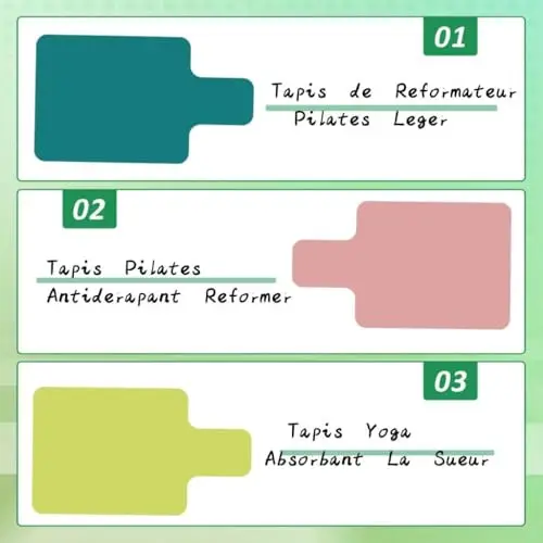 LOVIVER Esterilla de Pilates Ligera, Esterilla de Pilates para reformador, Esterilla de Yoga Que Absorbe el Sudor, Cubierta de Pilates reformador para
