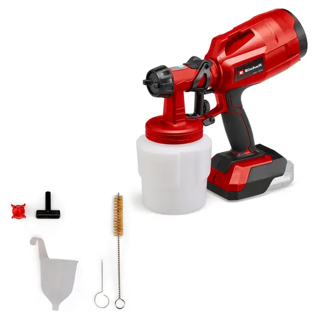 Einhell Sistema de pulverización de Pintura con batería TC-SY 18/60 Li-Solo Power X-Change (Iones de Li, 18V, Recipiente de Pintura 800 ml, Incl. Boquilla 2,0 y 2,5 mm, envío sin batería ni Cargador)