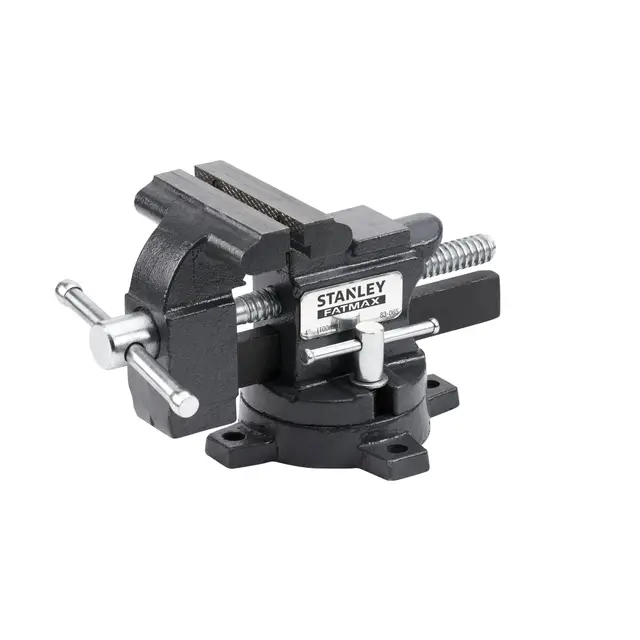 STANLEY 1-83-065 - Tornillo de Banco de Carga Ligera MaxSteel, Hierro Fundido, Tornillo de Husillo, Capacidad 100 mm, Fuerza 1100 kg, Profundidad 85 mm