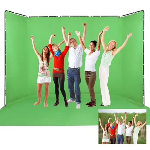 gskaiwen chroma key verde 2.4x5m con