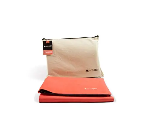 Secoroco Travel Coral Red Esterilla de Yoga de Viaje Caucho Natural