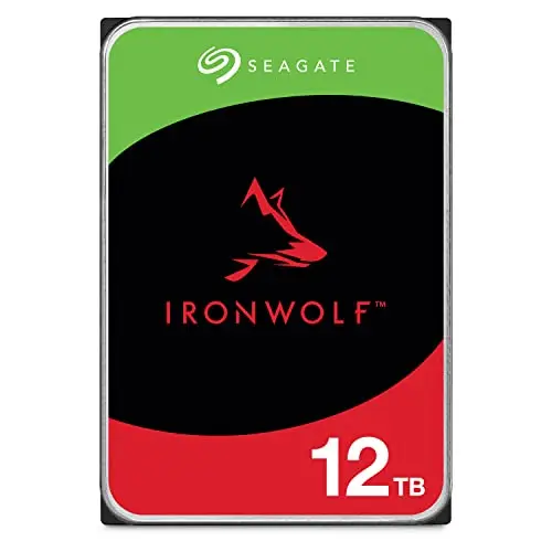 Seagate IronWolf Disco Duro Interno 3,5 12TB HDD garantía de 3 años 256MB 7200rpm 24 Horas de Funcionamiento PC NAS para RV Sensor ST12000VN0008