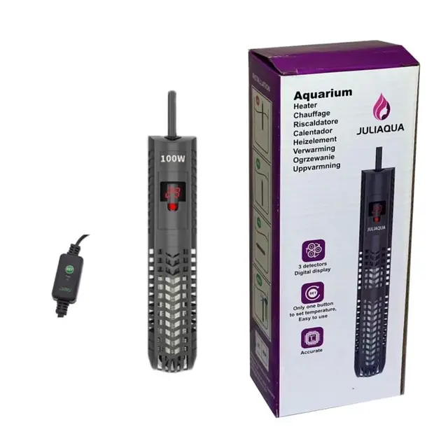 JULIAQUA - Calentador para Acuario Calentador de Acuario ecológica Ajustable 50 W/100 W/200 W/300 W/500 W(100 W)