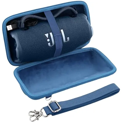 Khanka para JBL Charge 6/Charge 5/Charge 4 Altavoz Bluetooth Portátil Estuche Rígido de Transporte para Viajes con Correa de Hombro, Solo Estuche