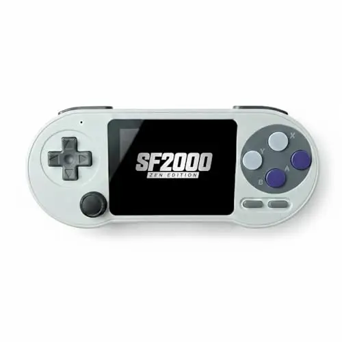Genérico Consola retro SF2000 edition Zen - Portátil y compatible con +6.000 juegos, pantalla de 3″ IPS, r36s, Español/Ingles/Portugues con bateria recargable, altavoz, Gris Retro